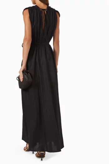 Belted Dress in Linen