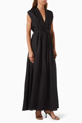Belted Dress in Linen