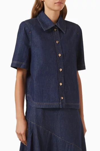 Short-sleeve Shirt in Denim