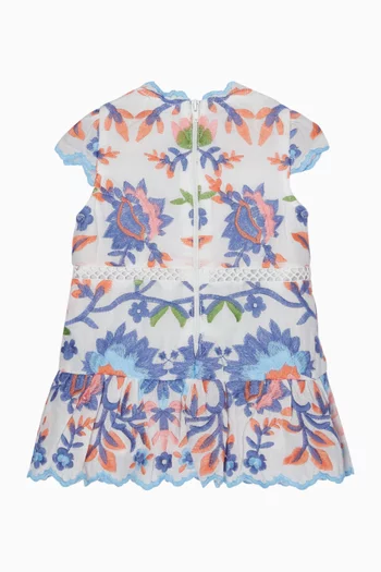 Sarah Embroidered Mini Dress