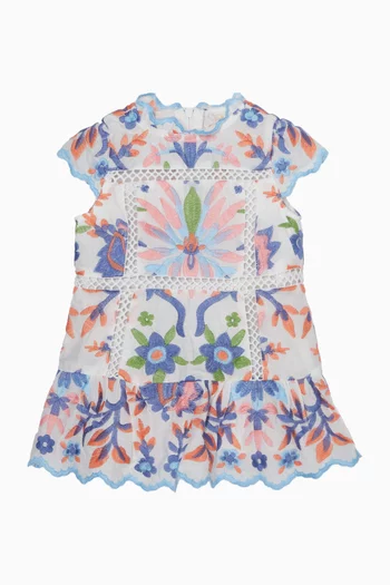 Sarah Embroidered Mini Dress