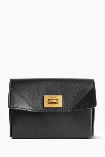 Rodeo Card Holder with Flap in Smooth Calfskin