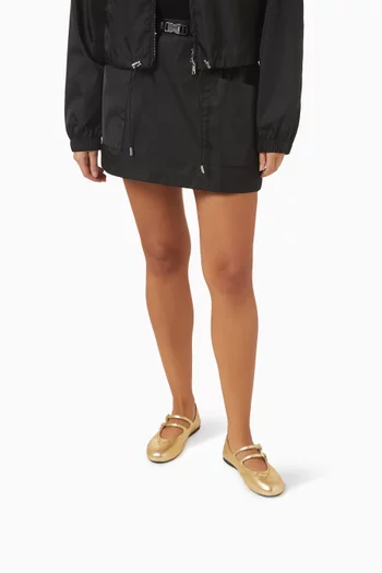 Ballerina Flats in Mordoré Nappa Leather