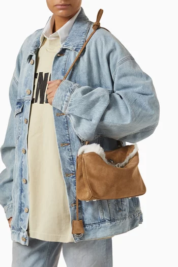 حقيبة يد روديو ميني شمواه جلد عجل وصوف