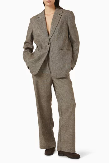 جاكيت فرانكي بقصة فضفاضة تويد