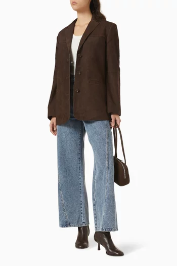 جاكيت هندريكس بقصة فضفاضة شمواه