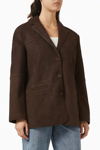 جاكيت هندريكس بقصة فضفاضة شمواه