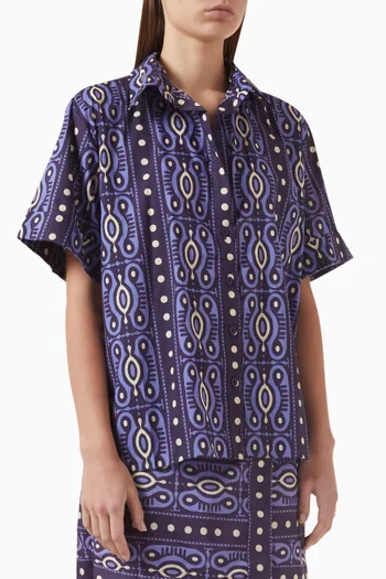 Salty Promises Shirt in Cotton Poplin