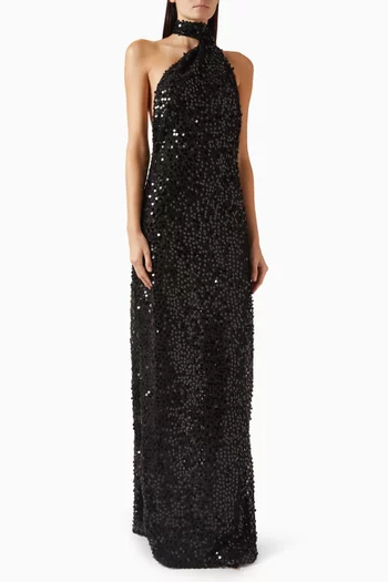 Nicolette Crochet Embellished Gown