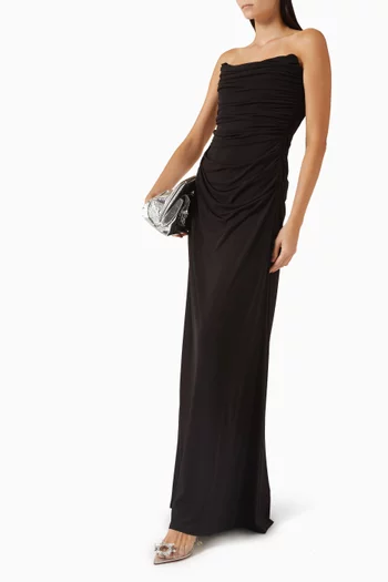 فستان بدرابيه جيرسيه غير لامع