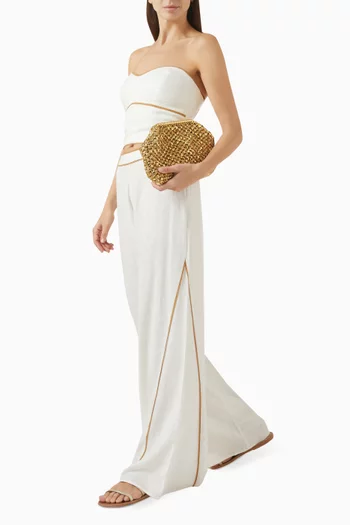 بنطال إيفا بقصة ساق واسعة