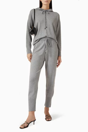 Drawstring Hoodie in Cashmere-blend