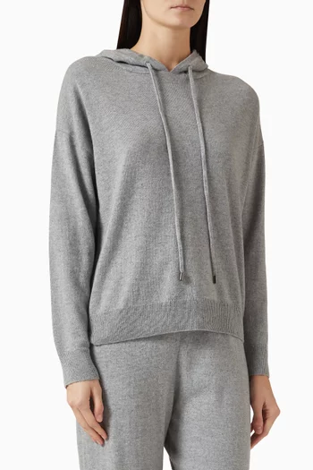 Drawstring Hoodie in Cashmere-blend