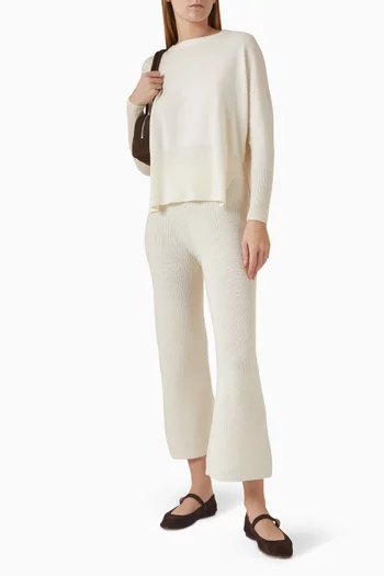 Round-neck Sweater in Plain-knit