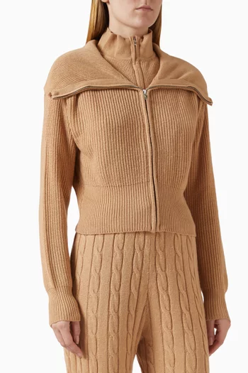 Double-zip Sweater in Rib-knit