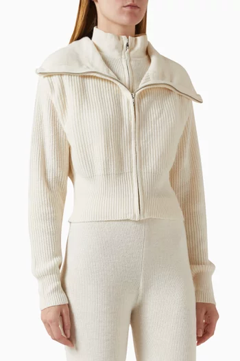 Double-zip Sweater in Rib-knit