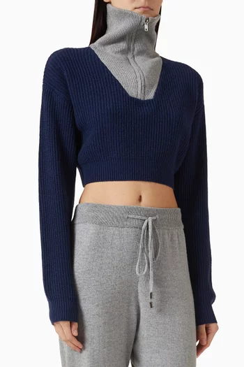 Half-zip Sweater in Rib-knit