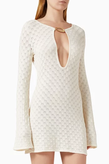 Havana Crochet Mini Dress in EcoVero Viscose