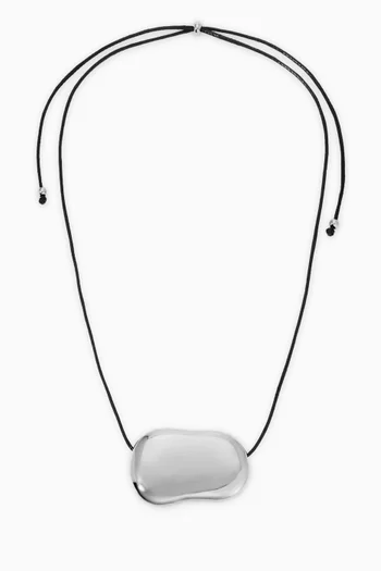 قلادة جوليا بتصميم حبل نحاس مطلي بالفضة