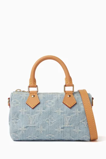Monogram Nano Speedy Bag in Denim