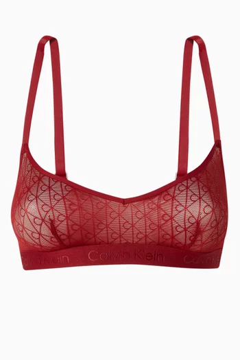 Sheer Bralette in Microfibre Lace