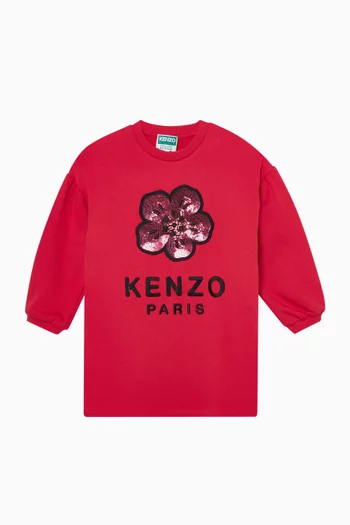 Sequin-embellished Dress in Cotton