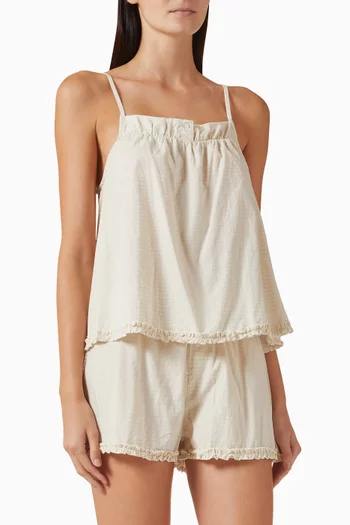 طقم متناسق بطيّات قطن بوبلين