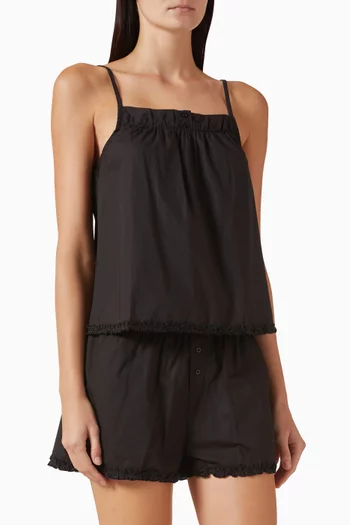 طقم متناسق بطيّات قطن بوبلين