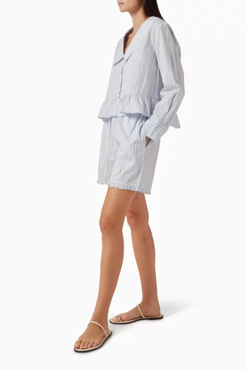 شورت بكشكش قطن بوبلين