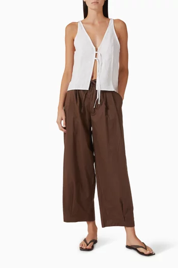 بلوزة بقصة قابلة للتعديل كتان