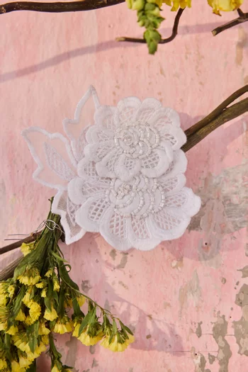 Floral Hair Clip in Organza