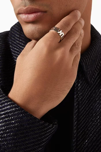 Arabic Letter "Seen" Ring in Sterling Silver