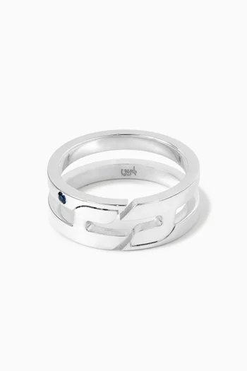 Arabic Letter "Hhaa" Ring in Sterling Silver