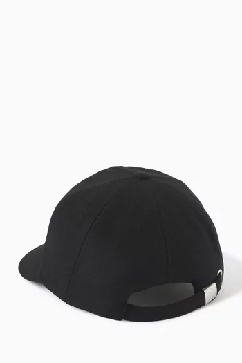 Monogram Cap in Wool Blend