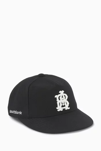 Monogram Cap in Wool Blend