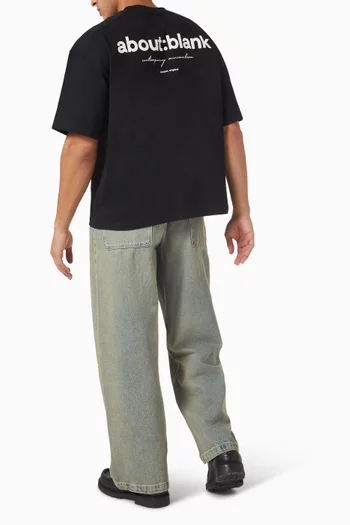 تي شيرت بقصة مربعة قطن