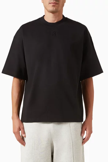 Monogram Mock Neck T-shirt in Cotton-jersey