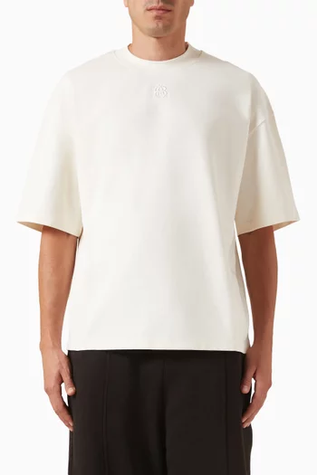 Monogram Mock Neck T-shirt in Cotton-jersey