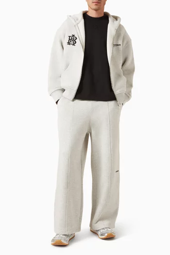 Pleated Sweatpants in Loopback-cotton Jersey