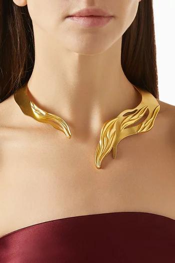 Juno Necklace in 21kt Plated Brass