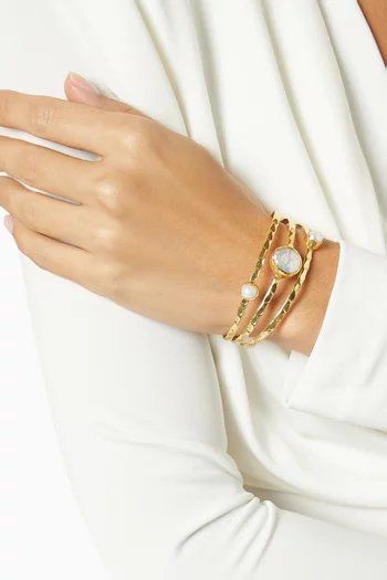 Pearl Cuff in Plated Metal