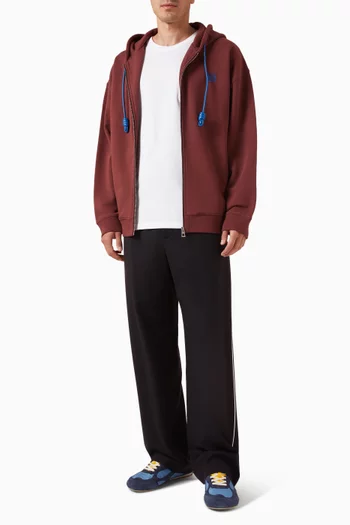 Contrast-drawstring Hoodie