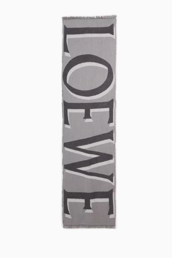 Fringe Scarf in Wool-cashmere Blend