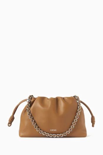 حقيبة فلامنكو متوسطة جلد ماعز نابا