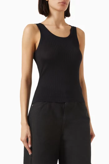 Anagram Tank Top in Ribbed Silk