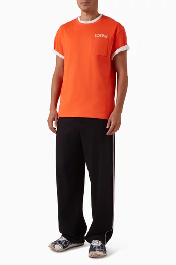 Embroidered-logo T-shirt