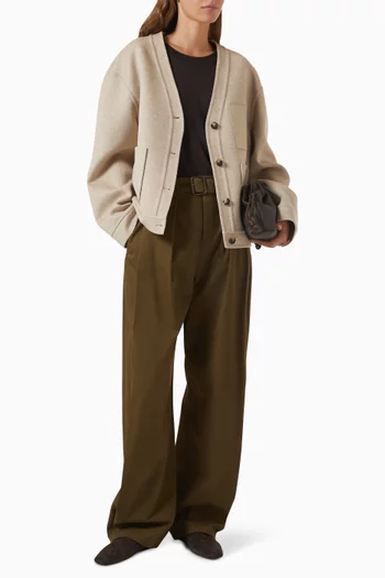 Belted Wide-leg Pants