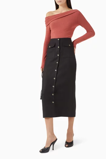 بلوزة اليو منسوجة مزيج لايوسيل