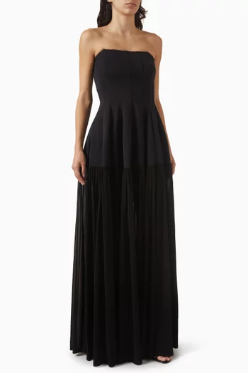 فستان ساندرينا طويل بصدرية بدعامة