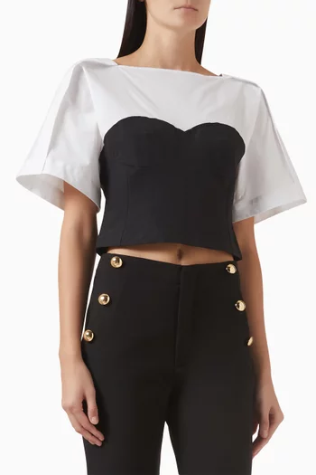 بلوزة هالين مزيج قطن